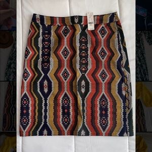 NY&Co Brown Tribal Print Skirt